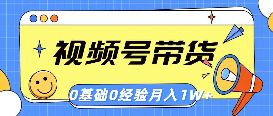 视频号轻创业带货，零基础，零经验，月入1w+-廉价云资源网