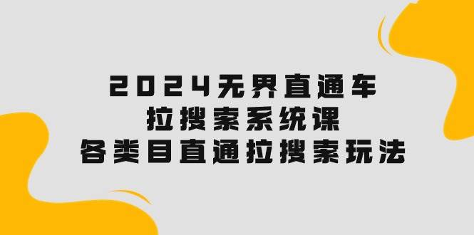 2024无界直通车·拉搜索系统课：各类目直通车 拉搜索玩法！-廉价云资源网