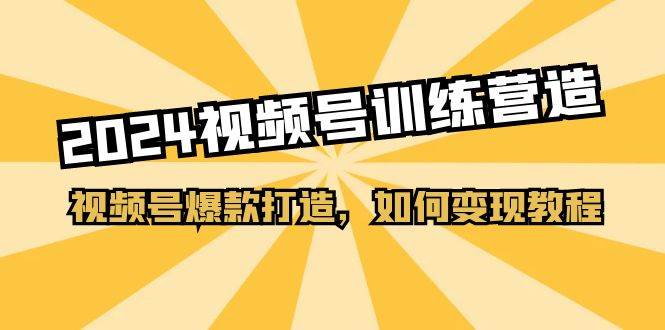 2024视频号训练营，视频号爆款打造，如何变现教程（20节课）-廉价云资源网