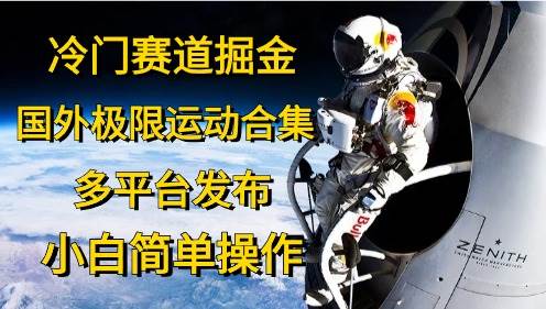 冷门赛道掘金，国外极限运动视频合集，多平台发布，小白简单操作-廉价云资源网