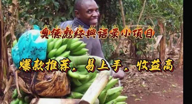 奥德彪经典语录小项目，爆款推荐，易上手，收益高-廉价云资源网