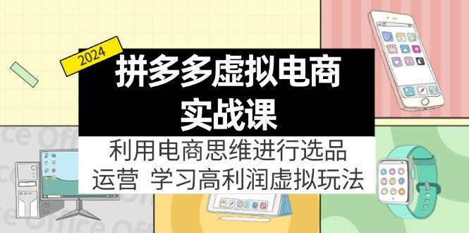 拼多多虚拟电商实战课：利用电商思维进行选品+运营，学习高利润虚拟玩法-廉价云资源网