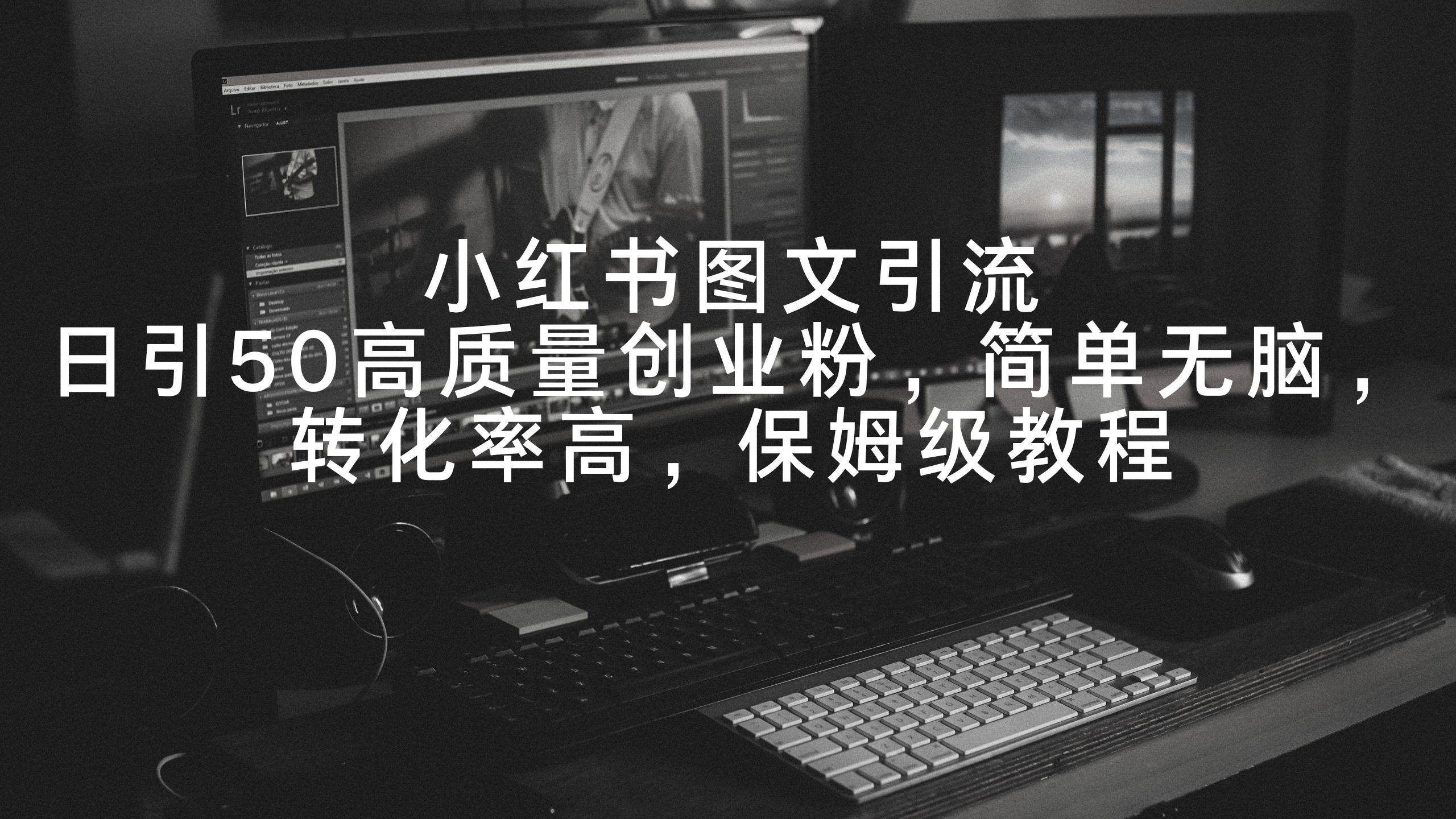 小红书图文引流，日引50高质量创业粉，简单无脑，转化率高，保姆级教程-廉价云资源网