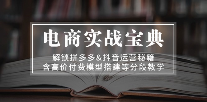 电商实战宝典 解锁拼多多&抖音运营秘籍 含高价付费模型搭建等分段教学-廉价云资源网
